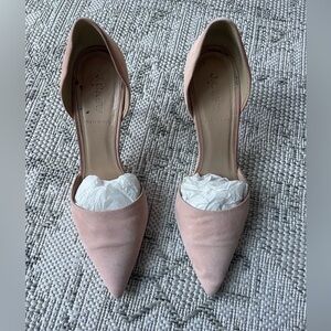J. Crew Blush Pink Pointed-Toe D'Orsay Heels